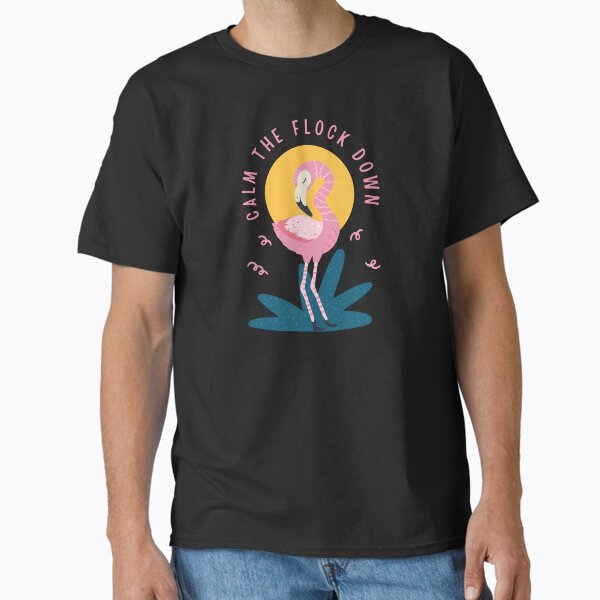 Item preview, Calm The Flock Down Women Summer Pink Flamingos  designed and sold by Norstyle.