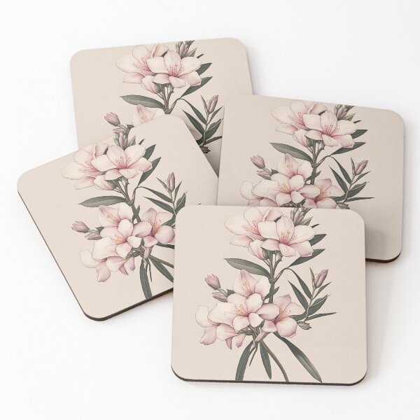 Aperçu de l'œuvre Image fantaisie vintage d'un laurier-rose créée et vendue par SimpleWallArt.