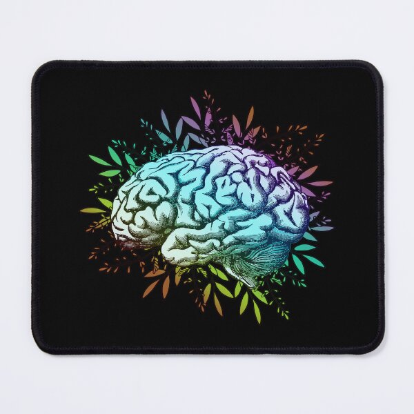 Item preview,  Mental health, matters, Side Brain, leaves, positivity, vibrant color, creativity, right hemisphere brain designed and sold by Collagedream.