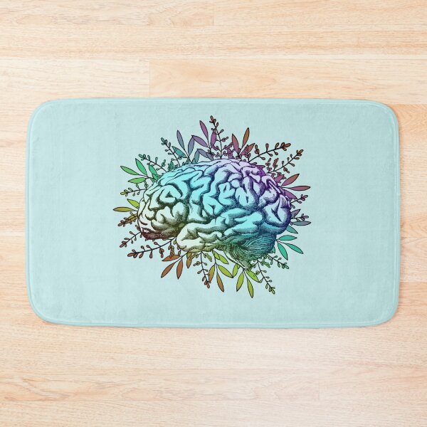 Item preview,  Mental health, matters, Side Brain, leaves, positivity, vibrant color, creativity, right hemisphere brain designed and sold by Collagedream.