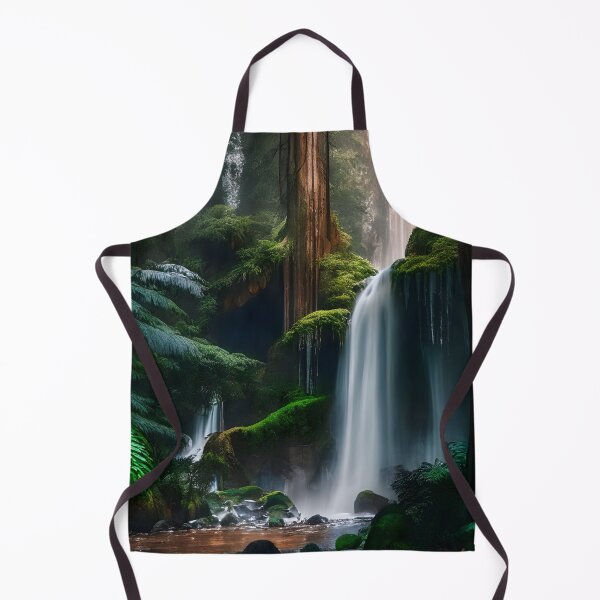 Item preview, Redwood forest waterfall Art print designed and sold by N1chePrints.