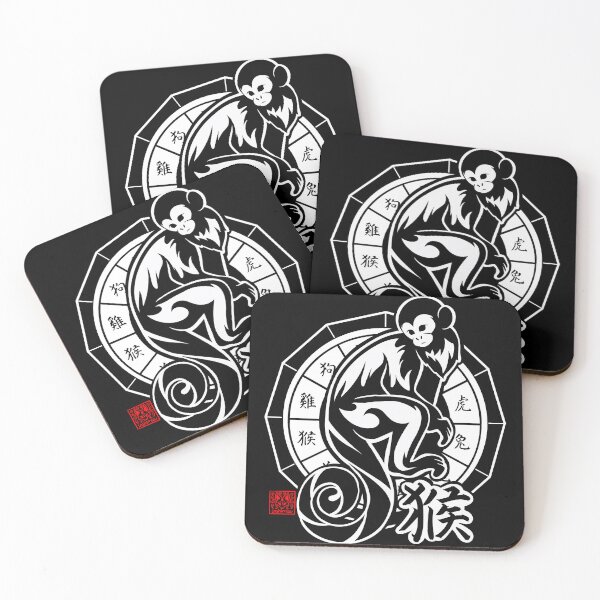 Item preview, Monkey Chinese Zodiac Sign Lunar New Year Tribal Design designed and sold by loshimizuDesign.