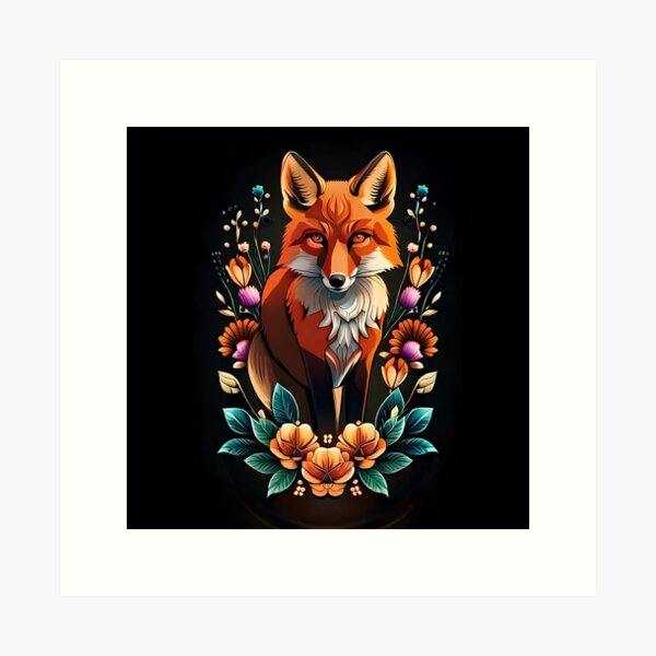 Midjourney prompt baroque minimalistic tribal fox tattoo  PromptHero