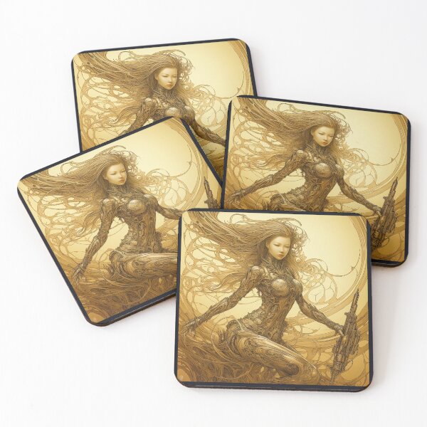 Item preview, the goldan beauty 8-bold styles-dreamy mood-madness-abstract-detailed-epic-painterly designed and sold by Hermossa-Art.