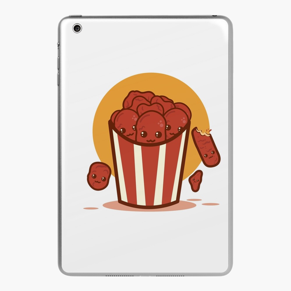 Kawaii Chicken Nuggets shirt foodie porn men women chicken nugget nuggs  cartoon | iPad Case & Skin