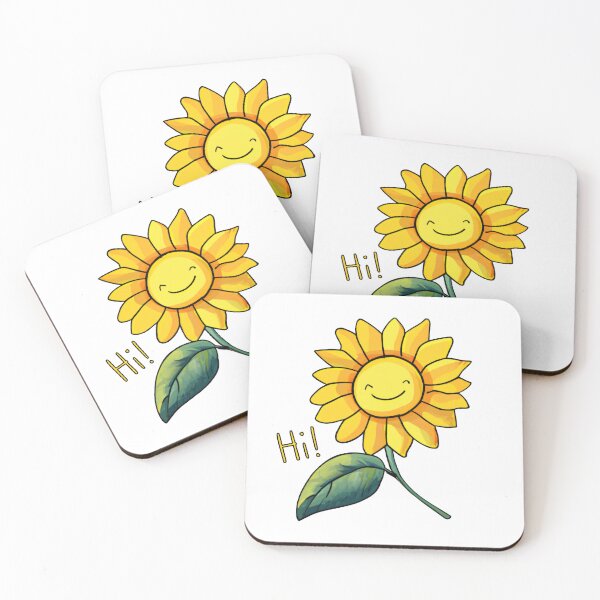 Item preview, Happy sunflower saying hi! designed and sold by wonderxwander.