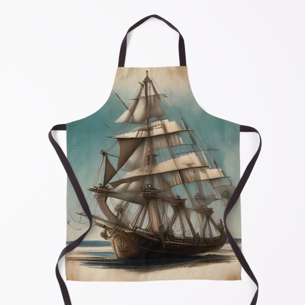 Item preview, Vintage Sailing Vessel Ship Pencil Sketch designed and sold by PC-artist.