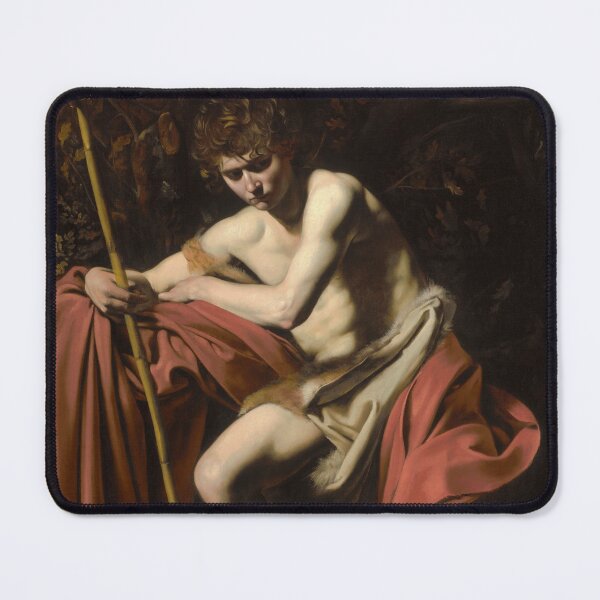 Item preview, Saint John the Baptist in the Wilderness | Caravaggio | 1605 Baroque Biblical Art designed and sold by CJET.