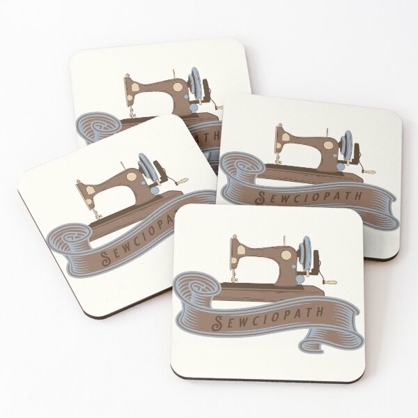 Item preview, Sewciopath antique sewing machine tailor seamstress fashion designer gift designed and sold by MetalicBabe.