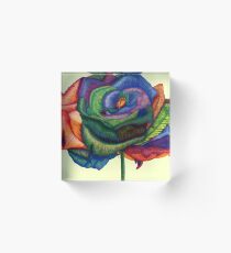 Fancy Me! (Rainbow Roses) Acrylic Block