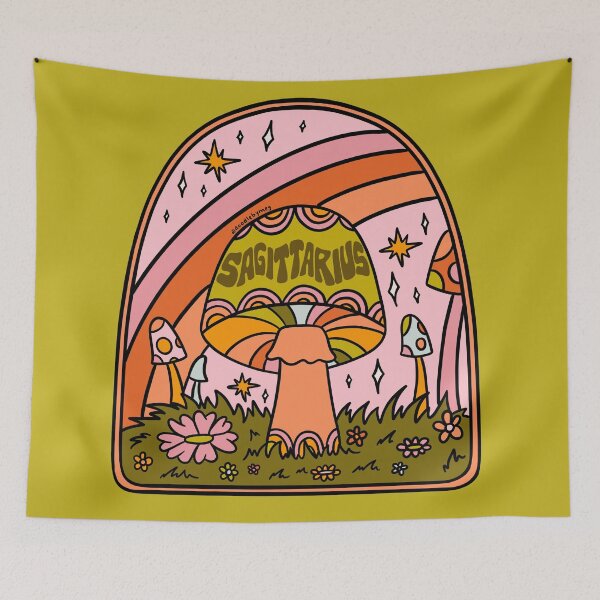 Item preview, Sagittarius Mushroom designed and sold by doodlebymeg.