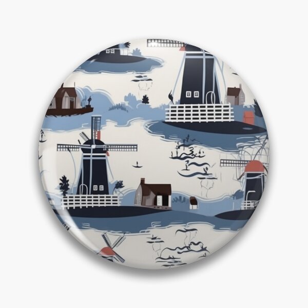Item preview, Scenic Dutch Windmill Tales designed and sold by PixelPatchwork.