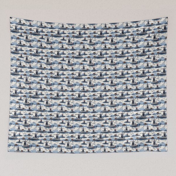 Item preview, Scenic Dutch Windmill Tales designed and sold by PixelPatchwork.