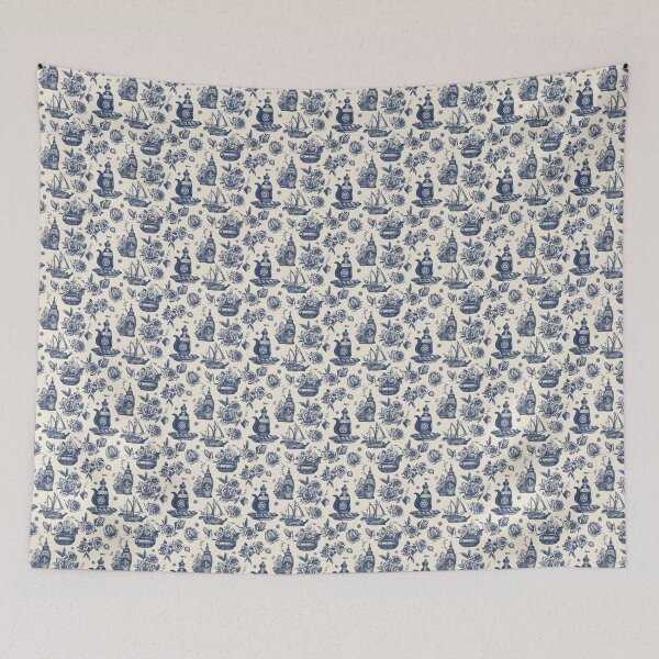Item preview, Dutch Delft Blue Elegance designed and sold by PixelPatchwork.