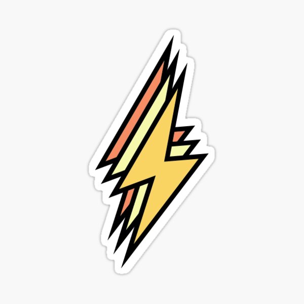 cute colored lightning bolt Sticker