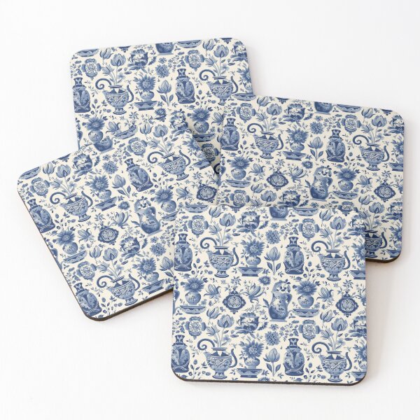 Item preview, Timeless Dutch Delft Patterns designed and sold by PixelPatchwork.