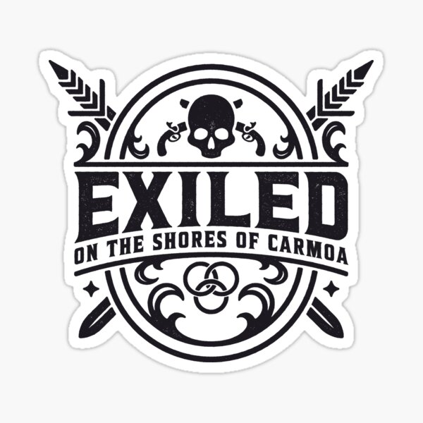 Exiled Logo- Black Sticker