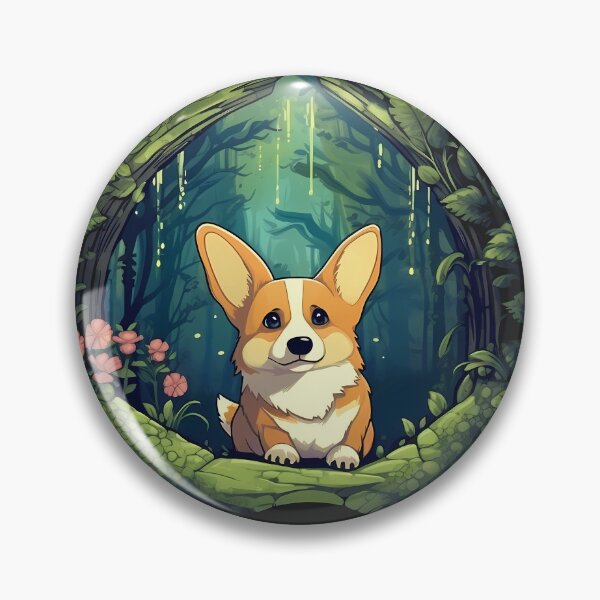 Item preview, Welsh Corgi in Enchanted Forest  designed and sold by BrilliantTShop.