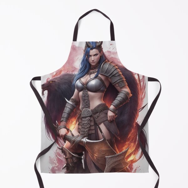 Item preview, Female Viking Valkyrie barbarians cool fantasy poster art designed and sold by Vintage Designs +.