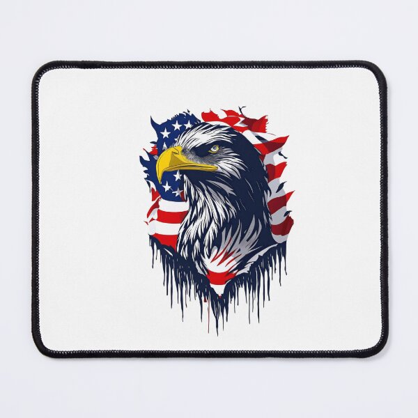 Item preview, portrait of an eagle against the background of the flag designed and sold by jkrphoto.