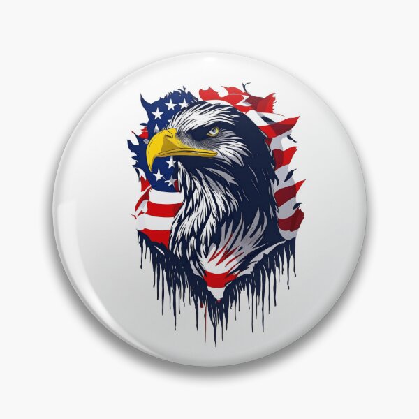 Item preview,  portrait of an eagle against the background of the flag designed and sold by jkrphoto.
