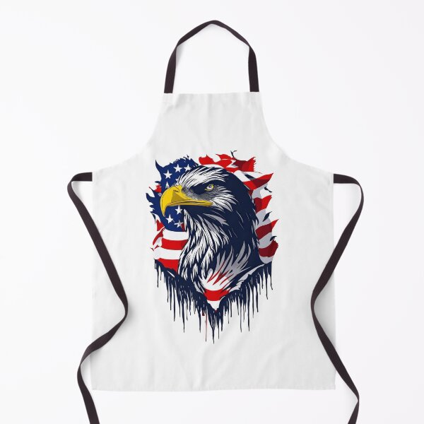 Item preview,  portrait of an eagle against the background of the flag designed and sold by jkrphoto.