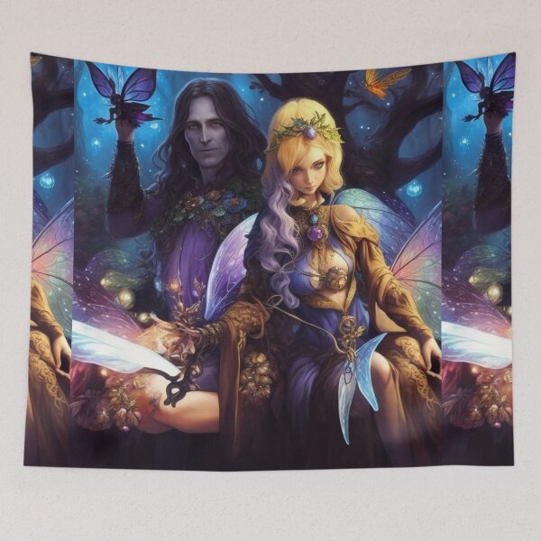 Item preview, Fantasy Pixies and Fey Folk Fairies beautiful poster artwork designed and sold by Vintage Designs +.