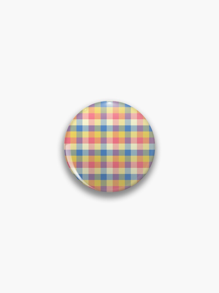 Pastel Pink, Green, Blue, and Yellow Gingham Check Fabric Squares