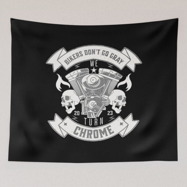 Item preview, Bikers Don't Go Gray We Turn Chrome designed and sold by Trinket-Trickster.