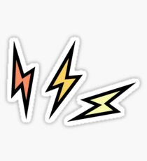 triple lightning bolt zap Sticker
