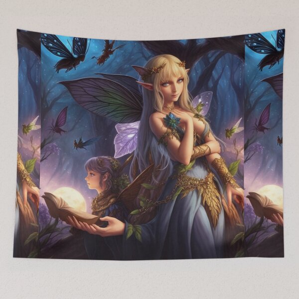 Item preview,  Fantasy Pixies and Fey Folk Fairies beautiful poster artwork designed and sold by Vintage Designs +.