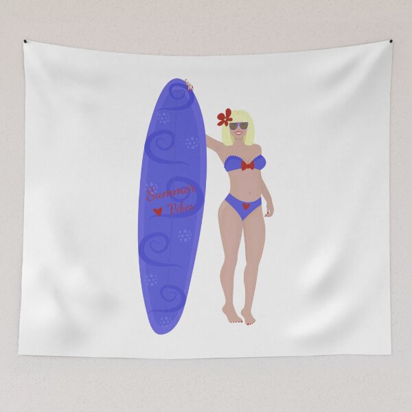 Item preview, Blonde woman with sailboard designed and sold by OM-lova.