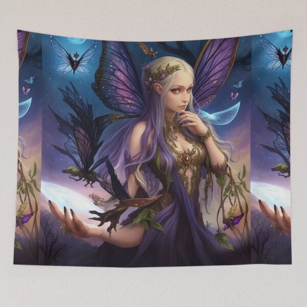 Item preview, Fantasy Pixies and Fey Folk Fairies beautiful poster artwork designed and sold by Vintage Designs +.