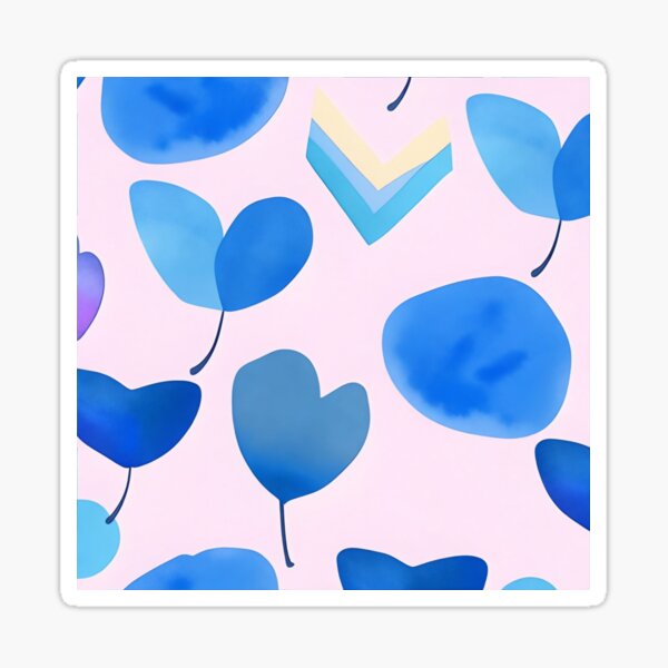 Item preview, watercolor painting of blue flowers in soft colors designed and sold by kris520.