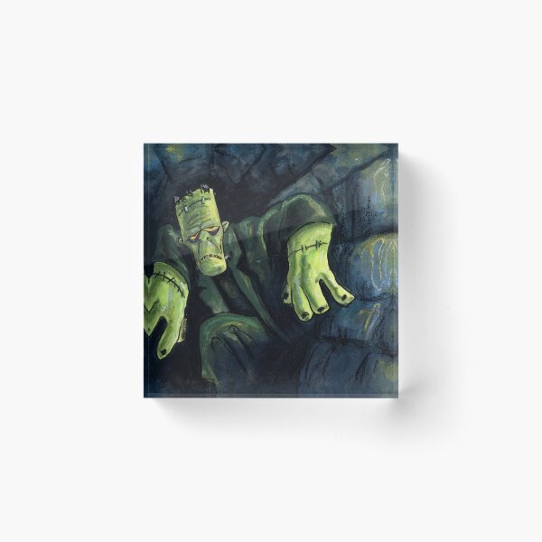 Frankenstein's Escape Acrylic Block