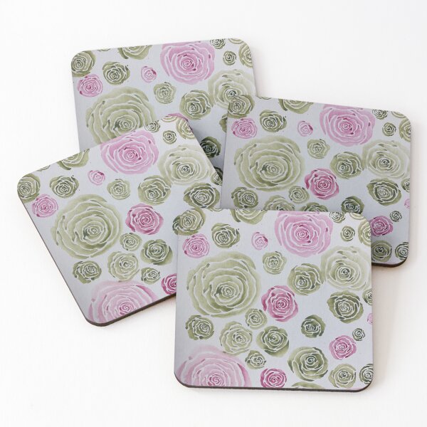 Item preview, Green and Pink Roses designed and sold by Rosesbyrobin.