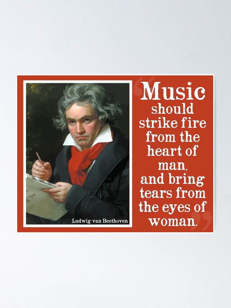 Beethoven Zitat Zur Kraft Der Musik Poster Von Knightsydesign Redbubble