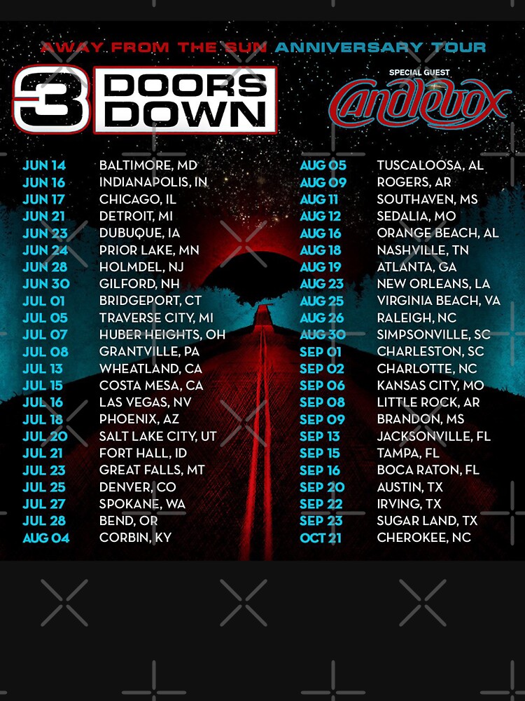 "3 doors down tour dates 2023" T-shirt for Sale by lveld18 | Redbubble ...