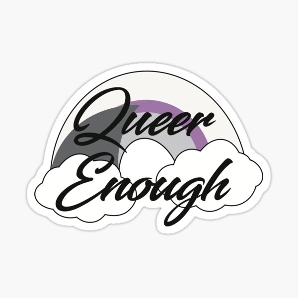 Artikel-Vorschau von Queer Enough Demisexual Rainbow, designt und verkauft von SearchforWords.