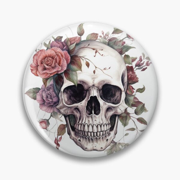Item preview, Blooming Skull designed and sold by TattedHart.