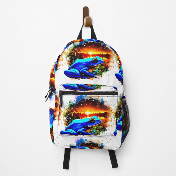 Item preview, Street Art blue frog designed and sold by NEUMANN ArtWear Boutique.
