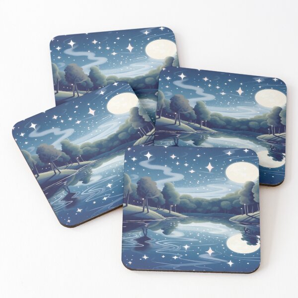 Item preview, Celestial Rhapsody: Moon and Stars Reflection Dance designed and sold by delohill.