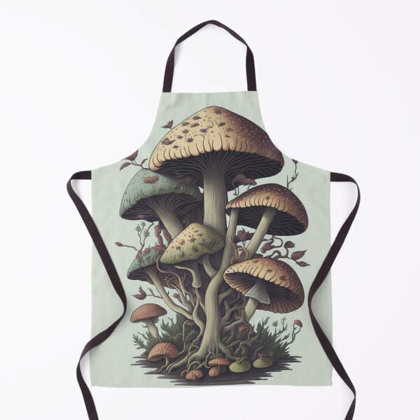 Aperçu de l'œuvre Lovely illustration of Mushrooms and fungi trendy art créée et vendue par Vintage Designs +.