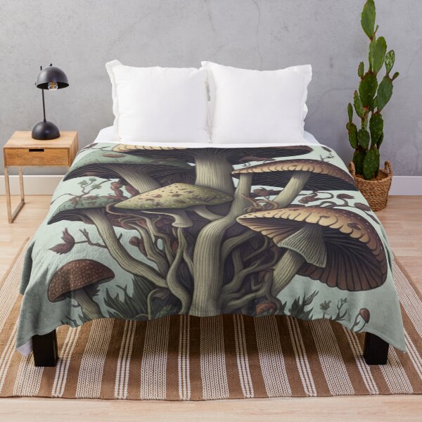 Item preview, Lovely illustration of Mushrooms and fungi trendy art designed and sold by Vintage Designs +.