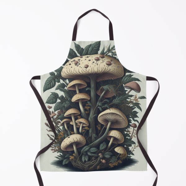 Aperçu de l'œuvre Lovely illustration of Mushrooms and fungi trendy art créée et vendue par Vintage Designs +.