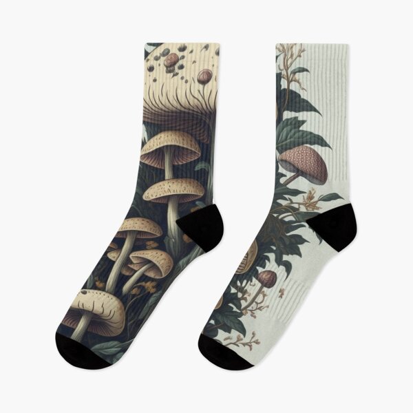 Item preview, Lovely illustration of Mushrooms and fungi trendy art designed and sold by Vintage Designs +.