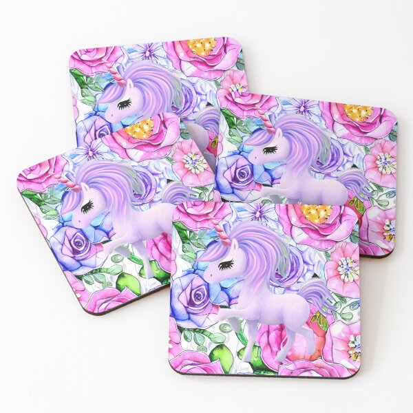 Item preview, Purple Floral Unicorn Love designed and sold by purplesensation.
