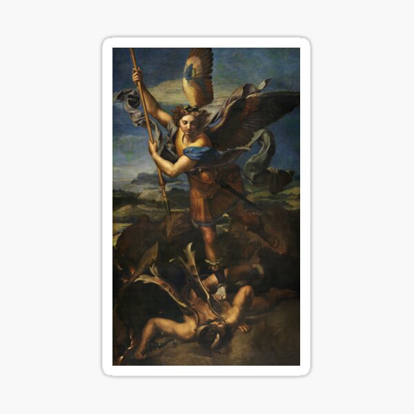 Item preview, Saint Michael Vanquishing Satan | Raphael | 1518 Renaissance Biblical Art designed and sold by CJET.
