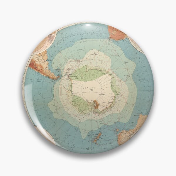 Item preview, Vintage Antarctica Map (1898) designed and sold by BravuraMedia.