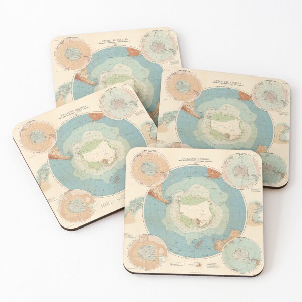 Item preview, Vintage Antarctica Map (1898) designed and sold by BravuraMedia.